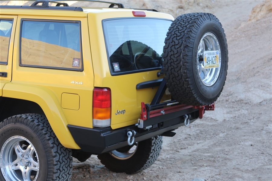 Rock Hard 4x4™ Patriot Series Rear Bumper w/ Tire Carrier for Jeep Cherokee  XJ 1984 2001 [RH-1013]