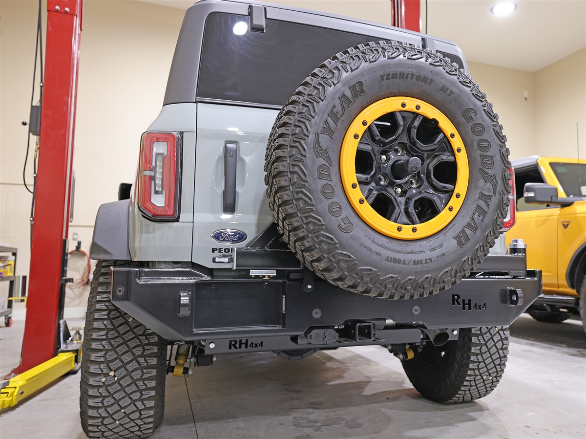 Rock Hard 4x4™ Patriot Series Rear Bumper with Tire Carrier for