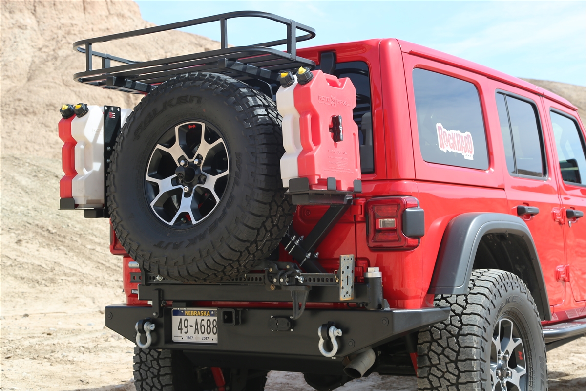 Rock Hard 4x4™ Patriot Series Rear Bumper with Tire Carrier for Jeep  Wrangler JL 2018 - Current [RH-90301]