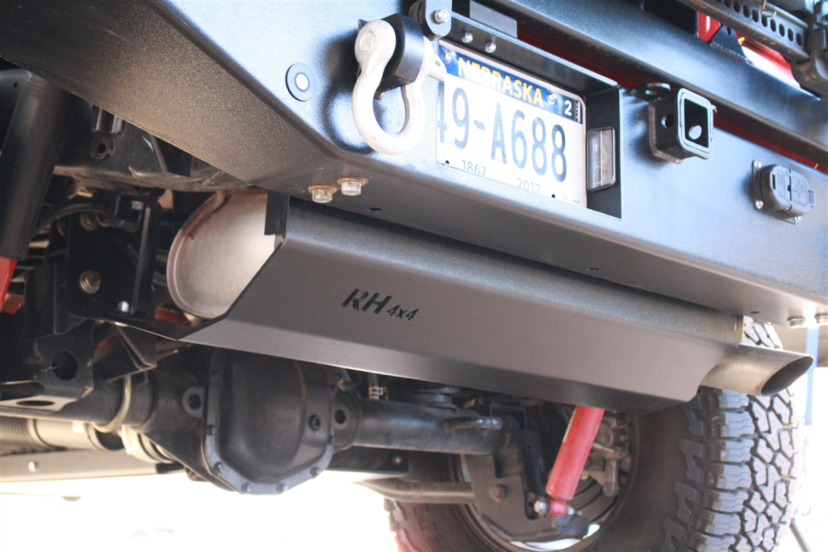 Rock Hard 4x4™ Aluminum Muffler Skid Plate for NON HEMI Jeep Wrangler  JL 2/4DR