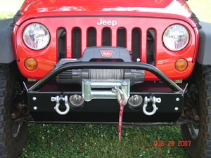 Rock Hard 4x4™ Aluminum Patriot Series Grille Width Front Bumper for ...